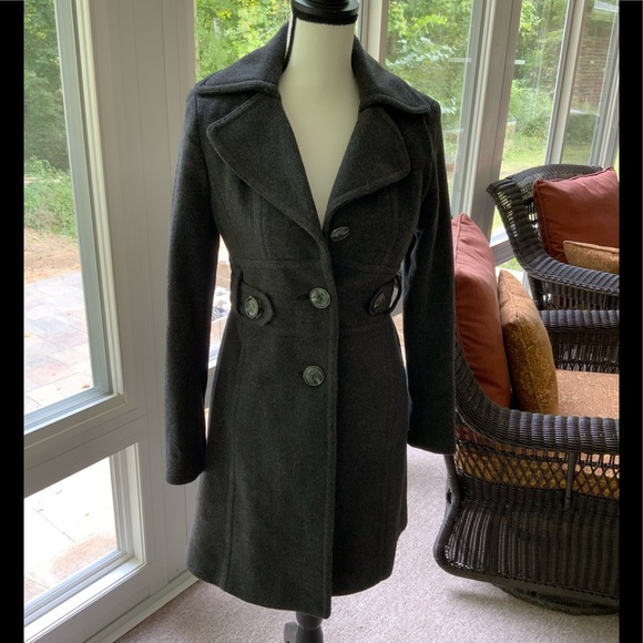 Kenneth Cole Wool Blend Trench Coat